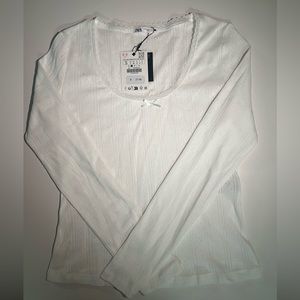 Zara white long sleeve with tag